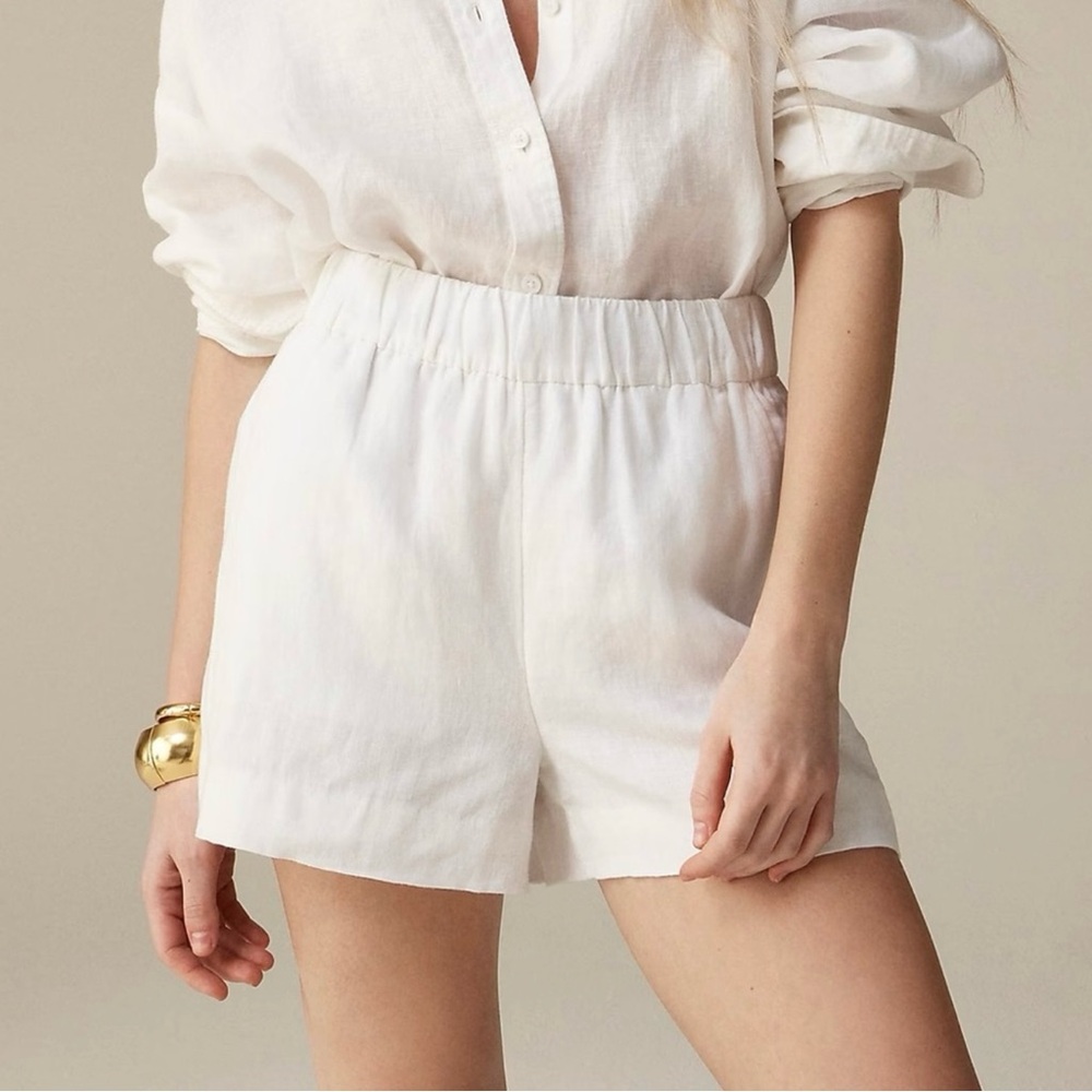 J. Crew Tropez short in linen CA384 size medium